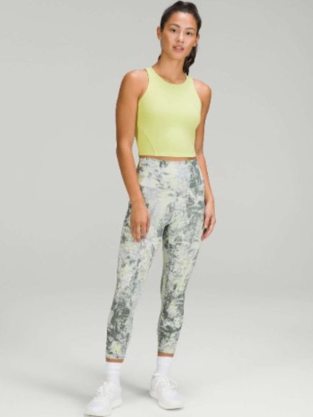 Lululemon Wunder Train High-Rise Crop 23" Pockets Cinder Grain Multi Sz 0